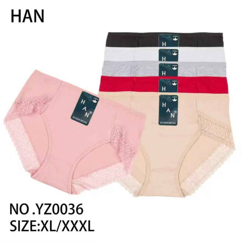 Majtki damskie Roz XL-3XL, Mix kolor Paczka 24 szt